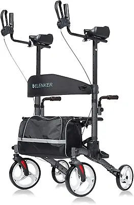 $103.79 • Buy OEM ELENKER Upright Rollator Walker Rolling Walker Mobility Walking Medical Aid