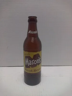10 Oz. Mason’s Root Beer Amber Soda Bottle Fort Wayne Indiana ~Q1 • $10