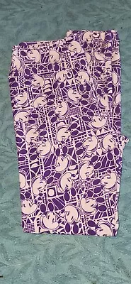 Lularoe Disney Mickey Mouse Purple Leggings Size OS • $9.90