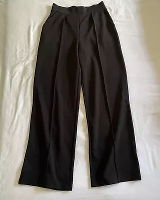 H&M Ladies Black Wide Leg Trousers Size Small • £5