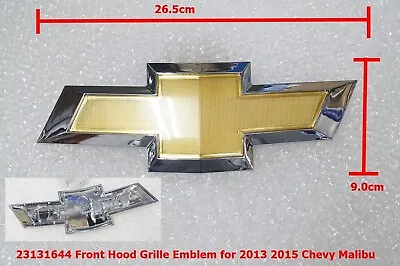 Front Hood Grille Emblem For 2013 2015 Chevy Malibu 26.5x9.0cm • $20