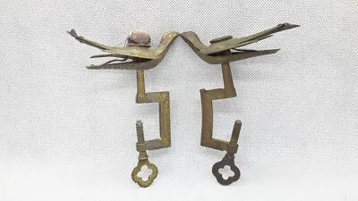 ANTIQUE VICTORIAN Lot Of 2 1853 BRASS QUILT SEWING BIRD CLAMP PINCUSHION • $220