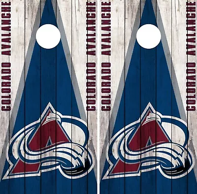 Colorado Avalanche Cornhole Wrap NHL Vintage Game Skin Set Vinyl Decal CO334 • $39.95