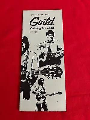 Guild Vintage Guitar Price List Dated June 1 1975 Nos • $27
