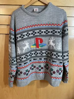 $29.85 • Buy Playstation Numskull Christmas Gray/Multi Color Sweater Size 2XL Pullover