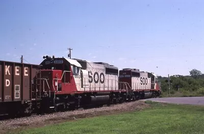 SOO LINE Railroad Train Locomotive 6612 Original 1988 Photo Slide • $3.99