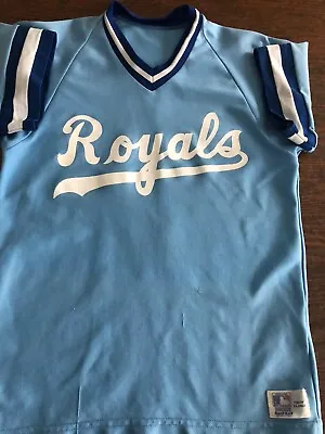 Vtg. 1980's  Bo Jackson Kansas City Royal Sand Knit Baseball Jersey ~ Youth XL • $19.99