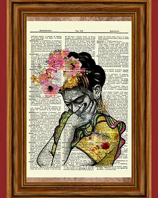 Frida Kahlo Vintage Dictionary Art Print Book Picture Poster  • $5.99