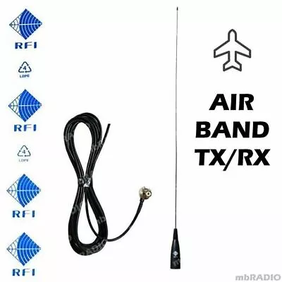 Rfi Cd29-118136-53 Black Vhf Air Band 118-136mhz Tx/rx Antenna 5m Coax • $159.95