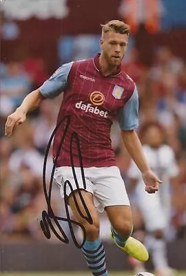 ASTON VILLA: NATHAN BAKER SIGNED 6x4 ACTION PHOTO+COA • £2.99