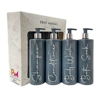 £21.50 • Buy Mrs Hinch Inspired SIGNATURE Personalised Bathroom Lotion Pump Bottles Shampoo