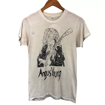 Vintage 80s Angus Young AC/DC Shirt • $100