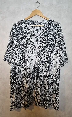 RIVER ISLAND Size 4XL XXXXL Short Sleeved T-shirt Animal Print Big & Tall Range • £9.99