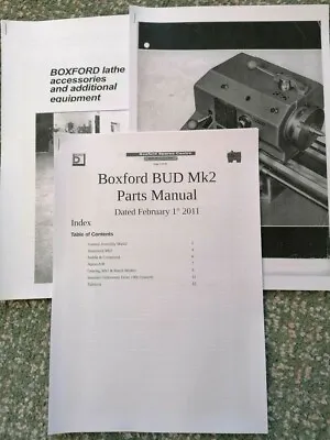 X 4 Boxford Lathe Parts List And Accessories And Equipment • £12.75