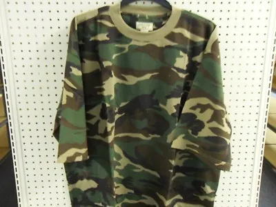 Camouflage Camo SS T-Shirt Waffle Knit Big Mens TEE 6X WOODLAND Brand New N Pack • $10.99