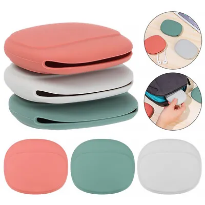 Portable Charging Data Cable Storage Bag Silicone Headphone Organizer Holder Box • £7.39