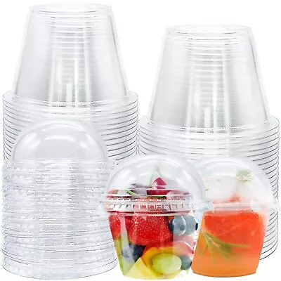 Clear Plastic Cups With Lids6 Oz-50 Pack Mini Parfait Cups With Dome Lids(No... • $25.66