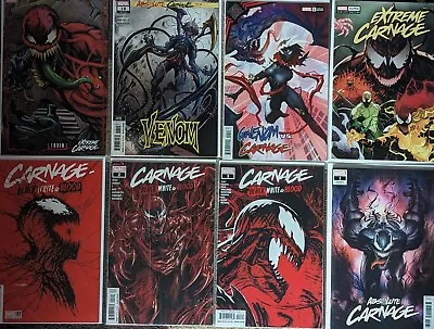 CARNAGE NM Comic Lot Of  8  BLACK WHITE AND BLOOD #123-VENOM EXTREME CARNAGE • $24.99