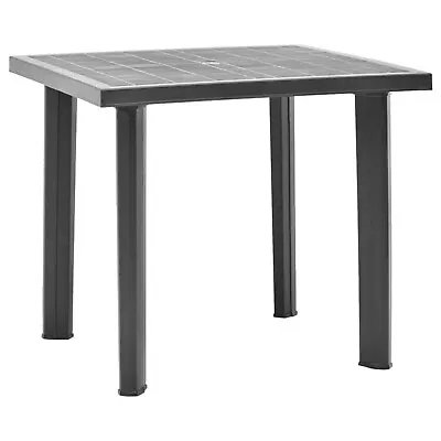 Large Black Square Garden Plastic Table Patio Deck Side Snack Outdoor Furniture • £39.99