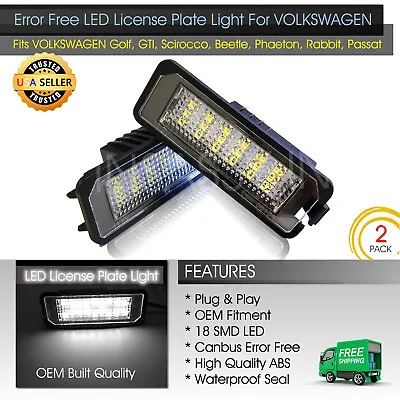 LED License Plate Light Rear For VW Golf Beetle MK4-MK6 Rabbit Passat Canbus • $15.99