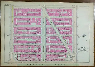 £153.85 • Buy 1916 FREDERICK DOUGLASS CIRCLE HARLEM MANHATTAN NEW YORK CITY NY Street Map 