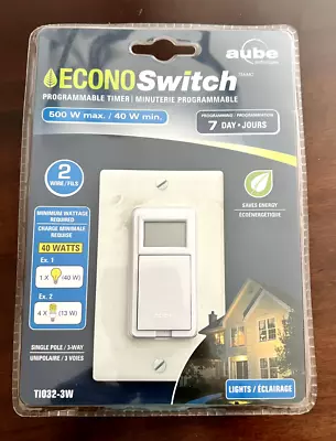 Aube Honeywell TI032-3W 7 Day Solar Programmable Econo Switch White NEW • $21.95