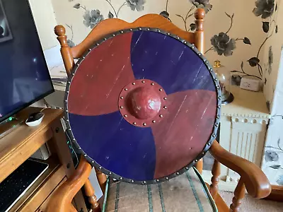 £85 • Buy Viking/Saxon Style Shield Approx 24 Inch 2ft Wide 15mm Thick