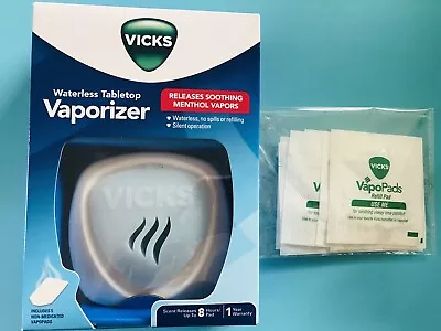 Vicks Waterless Tabletop Vaporizer Model V1800-BXN + 8 Refill Pads • $25