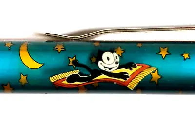 Felix The Cat Floaty Pen Moving Cartoon On Magic Carpet Moon Stars Vintage • $35.99