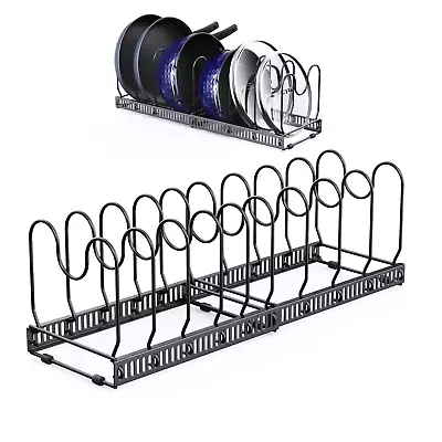 Expandable Pans Organiser RackPot And Pan Lid Holder With 10 Adjustable Divider • £30