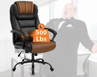 500 LBS Ergonomic Executive Office Chair High Back Desk Chair With Massage Lumb • $246.05