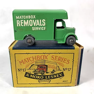 Lesney Moko Matchbox 17B Bedford Removals Van Original • $79