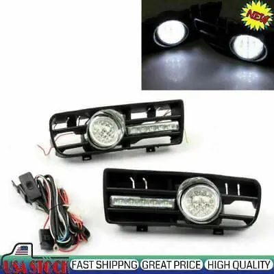 Fog Light 5 LED Front Bumper Grille DRL Lamp For 99-04 VW Golf MK4 GTI TDI • $66.73
