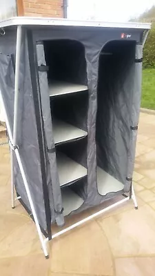 Hi Gear Elite 4 Shelf Portable Folding Wardrobe - Zipped Doors - Carry Bag (a) • £45