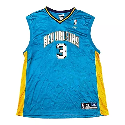 Chris Paul CP3 New Orleans Hornets Teal Mardi Gras Reebok Men XL Vintage Jersey • $89.97