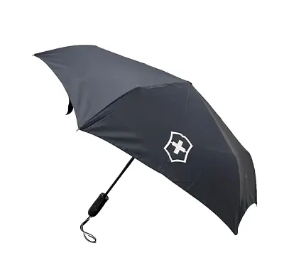 Victorinox Swiss Compact Auto Open Auto Close Umbrella Black • $48