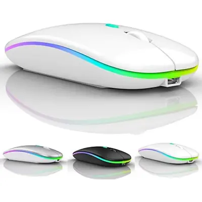 2.4GHz Wireless Optical Mouse USB Rechargeable RGB Cordless Mice For PC Laptop✅ • $100