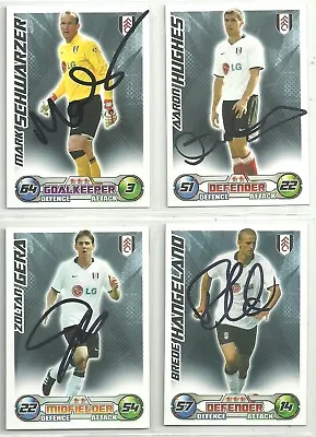 £2.99 • Buy 4 X Signed FULHAM Match Attax 2008-09 Cards [Blue]