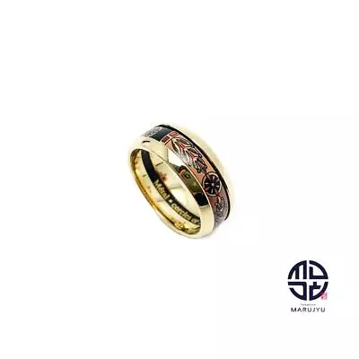 Michaela Frey 18K Yellow Gold Enamel Band Ring Size 8 Austria Polished *Fjb579 • $614.70