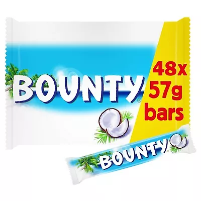 £23.99 • Buy 48 X Bounty Coconut & Milk Chocolate Snack Bar 57g Multipack Share Pack Bulk Buy