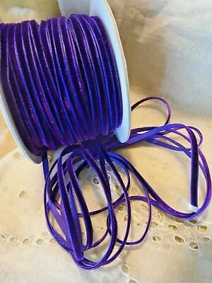 1/8  Rayon Velvet Ribbon  - Purple-  Made In Japan-  - Dolls / Jewelry Bty • $2.25