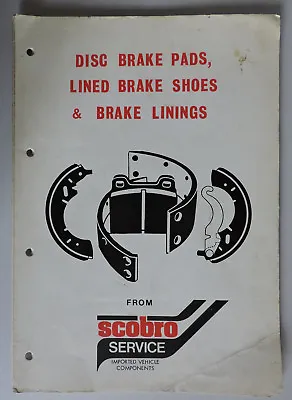 Scobro Parts Catalogue Brake Pads Shoes 1977 VW Alfa Fiat Benz Lancia Volvo Saab • $2.21