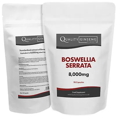 £6.39 • Buy BOSWELLIA SERRATA - 8,000mg Capsules - Powerful Formula Best Quality On Ebay