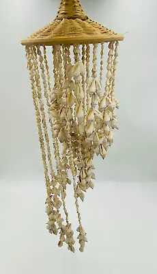 Vintage Hanging Sea Shell Mobile Wind Chimes Beach Ocean Decor 28  Long • $36.79