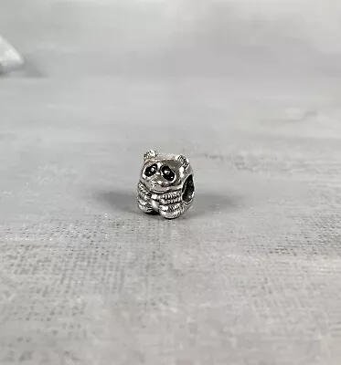 PANDORA Moments Sterling Silver & Black Enamel Cute Panda Bear Charm 790490EN16 • £22