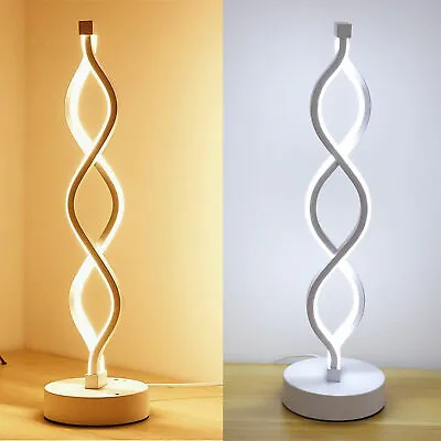 £24.95 • Buy Modern Table Lamp Dimmable LED Spiral Wave Minimalist Lighting Design Desk Light