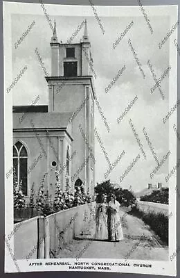 Vtg Postcard Nantucket Massachusetts North Congregational Church H M Gardiner • $19.99