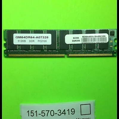 QM64DR64-A07328 512MB DDR-266 (PC-2100) Random Access Memory RAM • $8.46