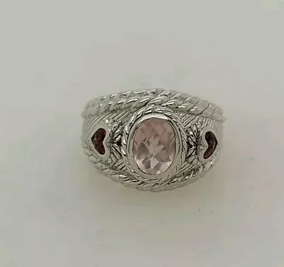 Judith Ripka Sterling Silver Heart Ring Size 7.25 • $35