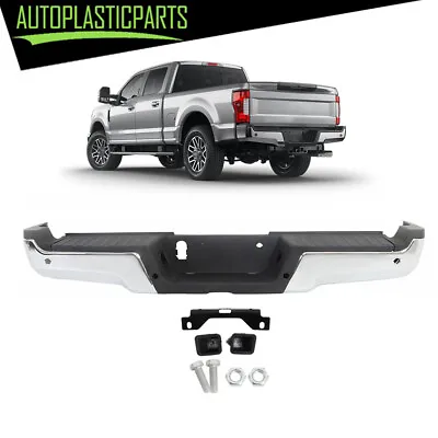 For 2017-2022 Ford F-250 F-350 SuperDuty Chrome Rear Step Bumper Assembly W/Park • $333.85